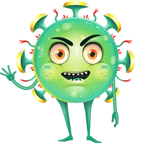 Cartoon Virus Character Animator Puppet